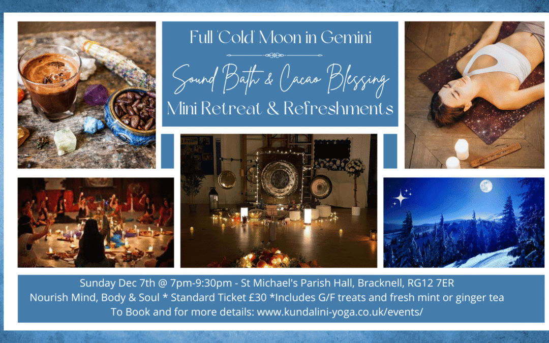Full Moon in Gemini Sound Bath & Cacao Mini Retreat