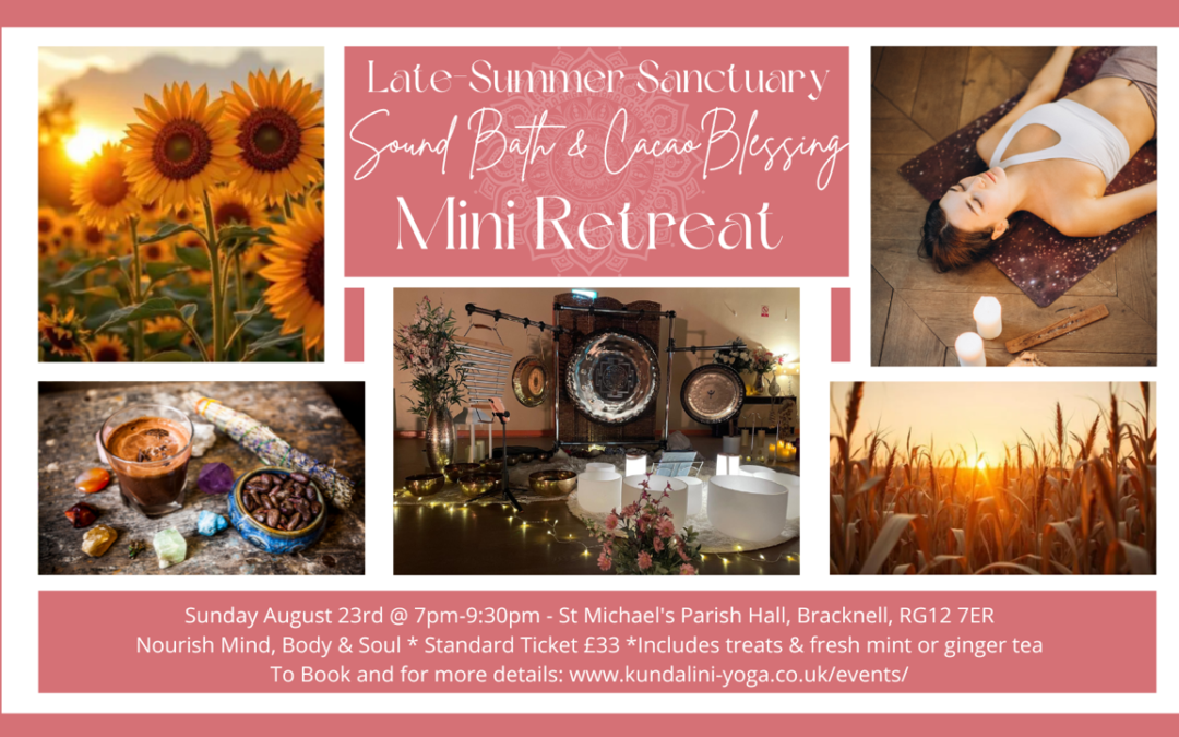 Late-Summer Sanctuary:- A Soundbath & Cacao Mini Retreat